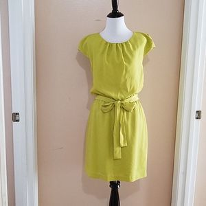 Guess Los Angeles chartreuse mini dress